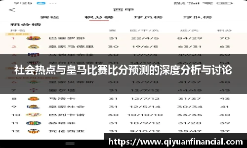 社会热点与皇马比赛比分预测的深度分析与讨论